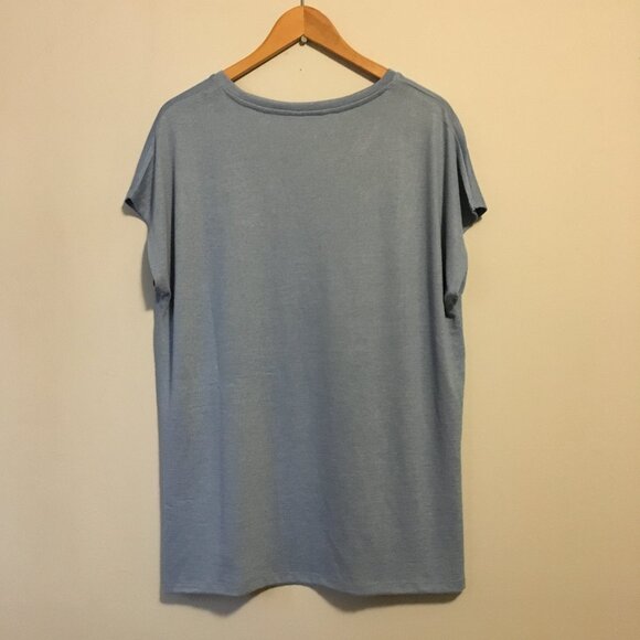 ORVIS Pale Perwinkle Blue Rayon Blend Knit Sleeveless Top - Picture 2 of 14